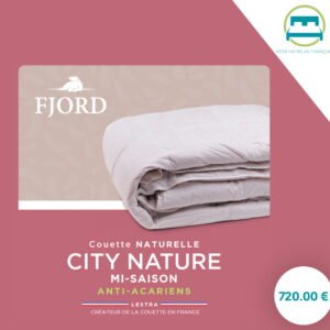 Couette Fjord CITY NATURE Garnissage 100% naturel - 260x240