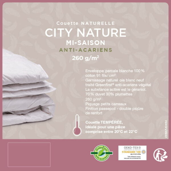 Couette Fjord CITY NATURE Garnissage 100% naturel – Image 3
